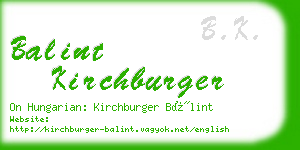 balint kirchburger business card